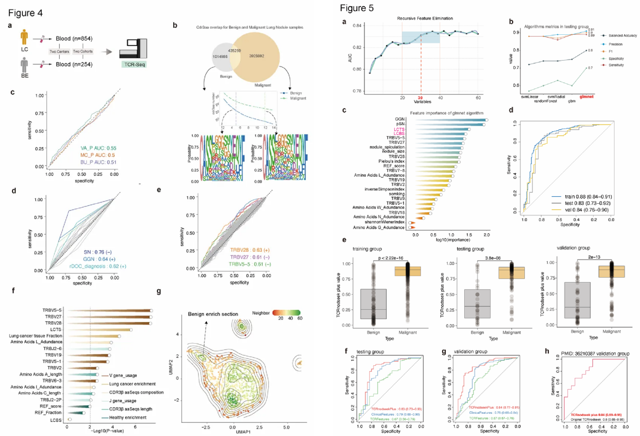 Large-Scale T-cell Receptor Repertoire Profiling Unveils Tumor-Specific Signals for Diagnosing Indeterminate Pulmonary Nodules